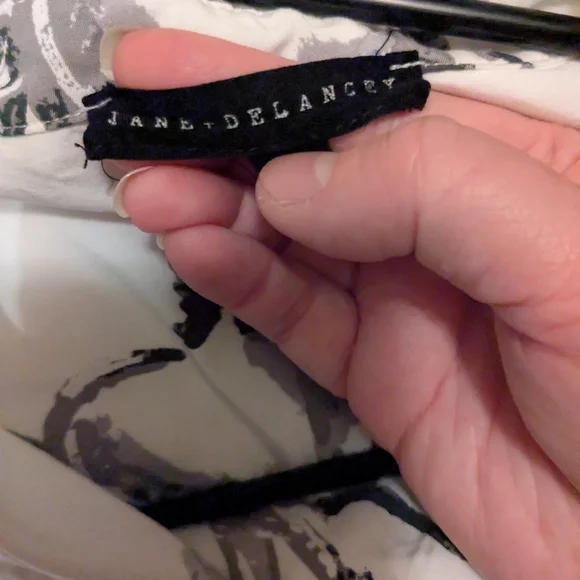 Jane and Delancey Black and White Horse Print Button Down Shirt - Picture 8 of 9